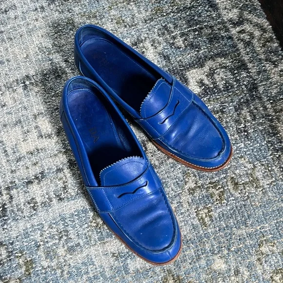 Prada Cobalt Blue Loafers size 41 - Picture 1 of 3
